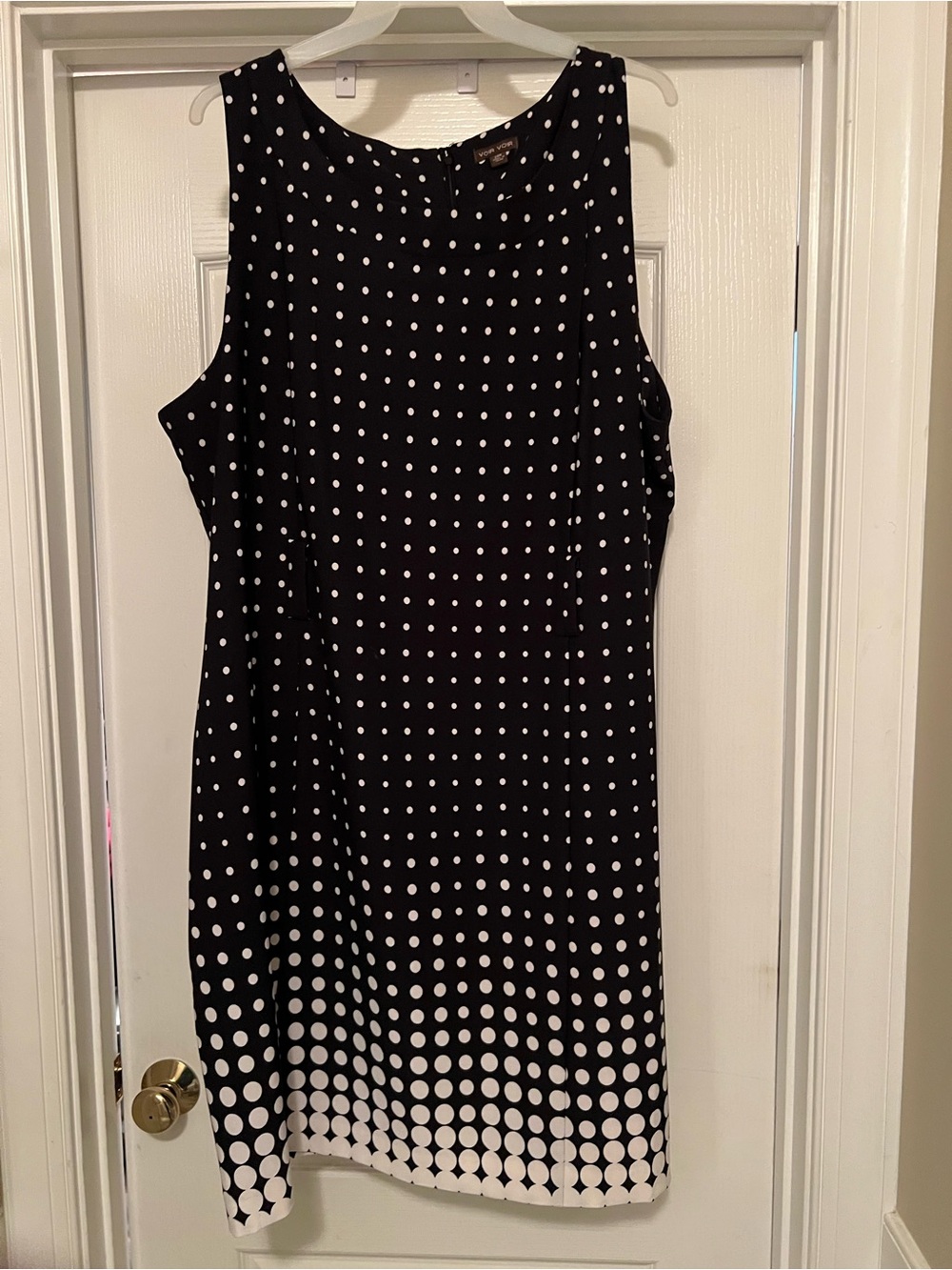 Voir Voir Black Dress with White Polka Dot Gradient
